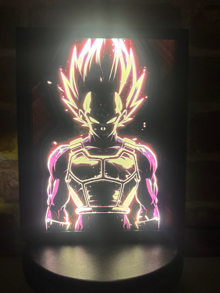 ⚡ Cadre lumineux Dragon Ball Z– Impression 3D ⚡