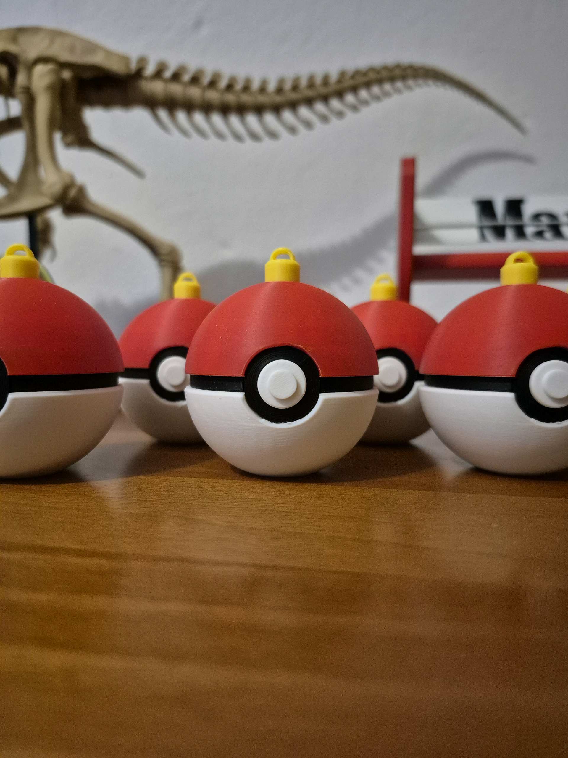 🎄 LOT DE 6 Boules de Noël Pokéball – Impression 3D personnalisée 🎅⚡