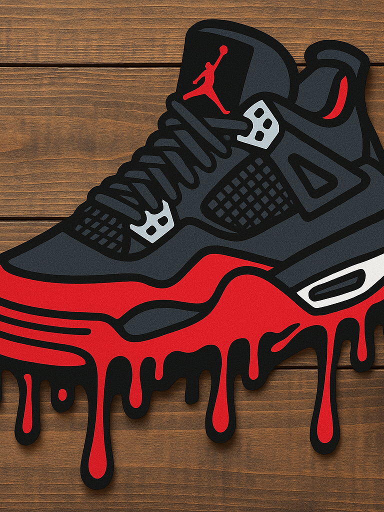 🎨 Jordan 4 Art Mural 3D – Pièce Murale Unique pour Fans de Sneakers ! 👟