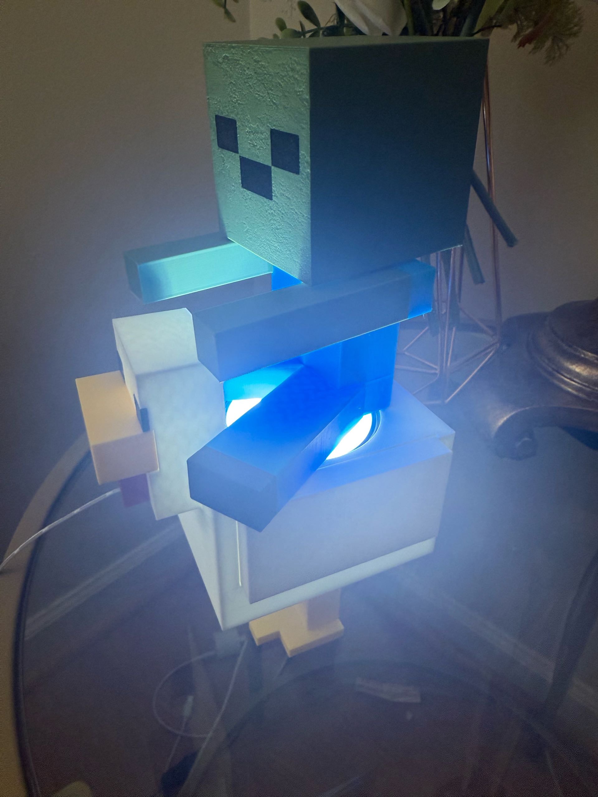 💡🟩 Lampe Minecraft imprimée en 3D – Ambiance pixel garantie ! 🟩💡