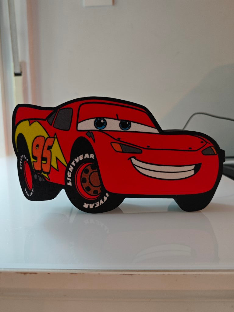 🏎️ Boîte à lumière Cars imprimée en 3D – Veilleuse unique pour enfants ! 🏁