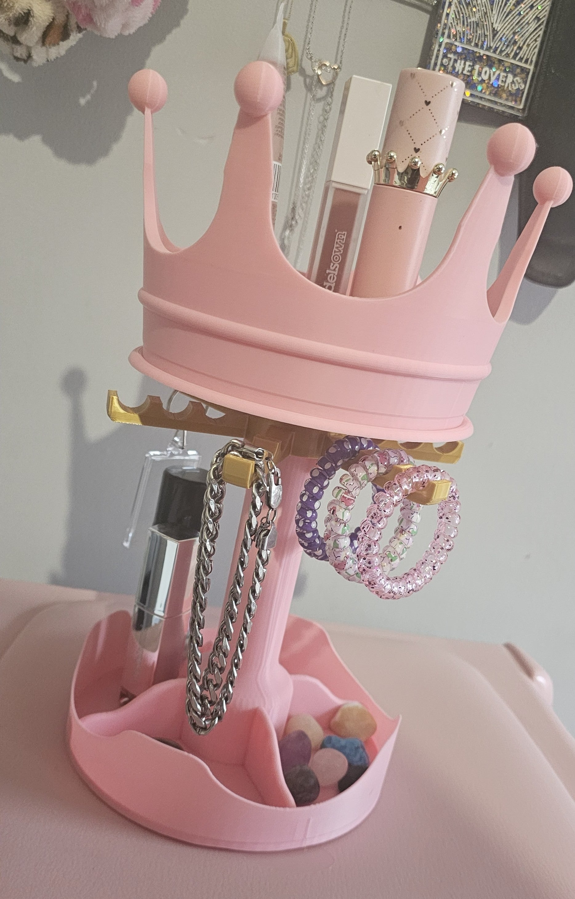 💄 Support rotatif pour bijoux, gloss et maquillage – Impression 3D personnalisable 💍