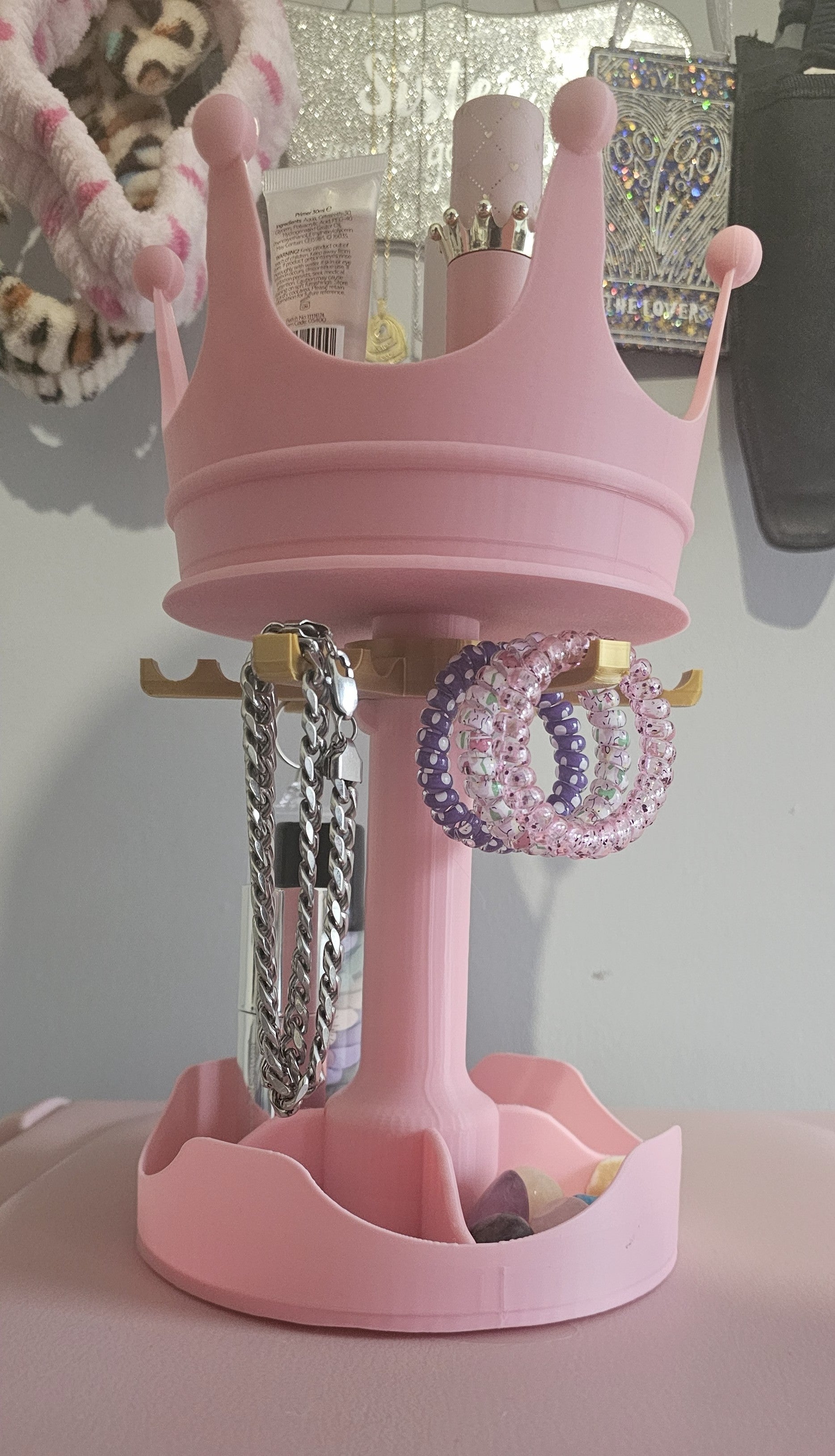 💄 Support rotatif pour bijoux, gloss et maquillage – Impression 3D personnalisable 💍