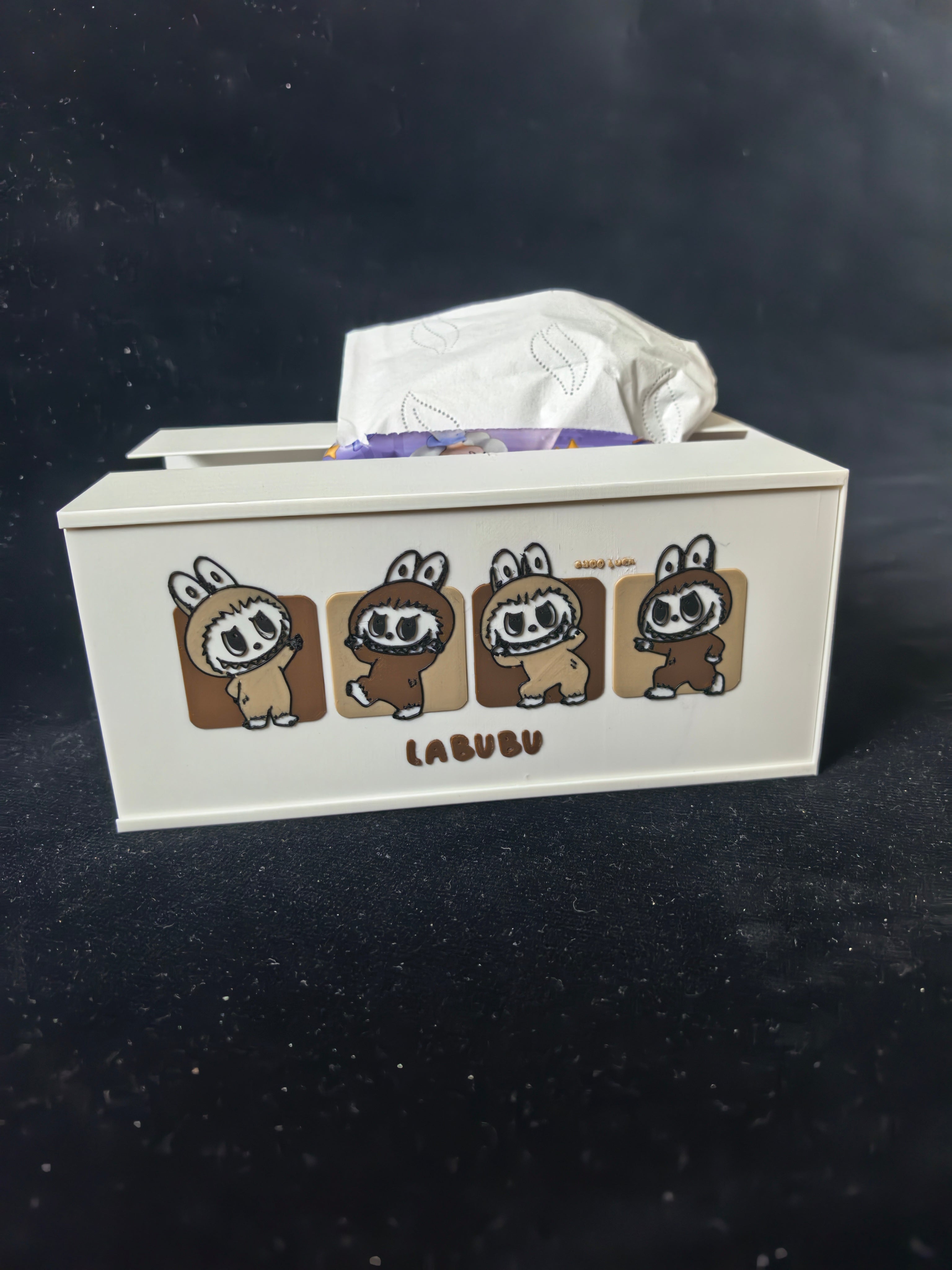 🧸 Customizable Labubu tissue box – Unique 3D printed!