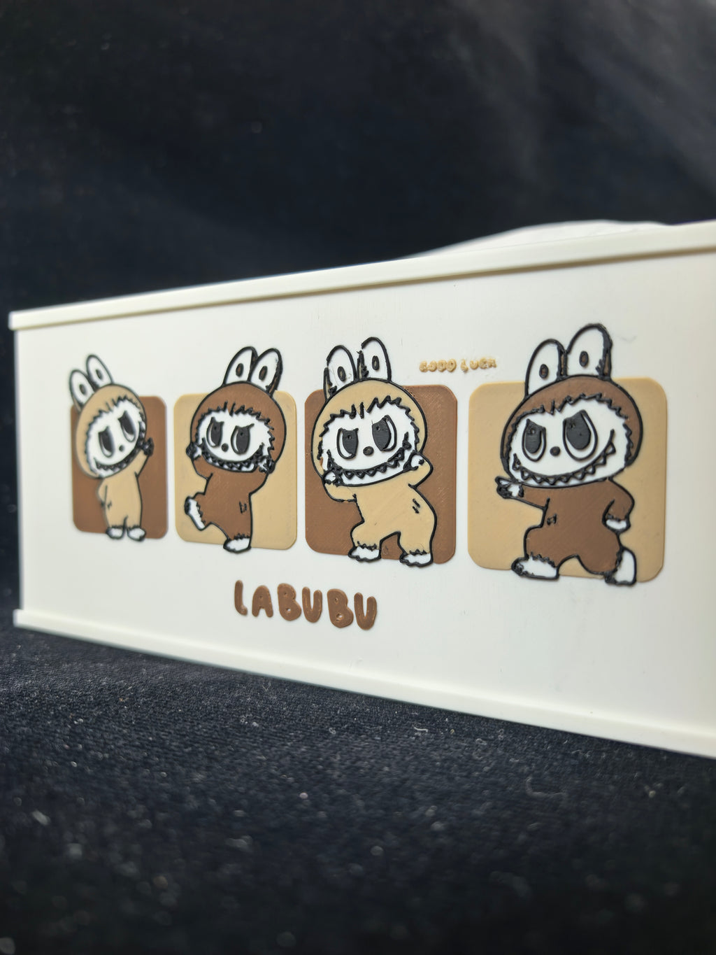 🧸 Customizable Labubu tissue box – Unique 3D printed!