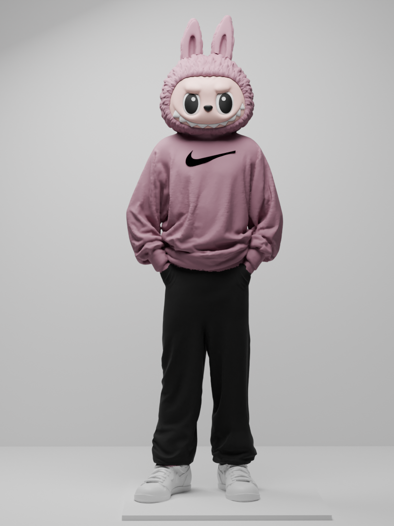 🔥 Labubu 20 cm – Style Urbain – Imprimé en 3D avec Finition Premium 🔥