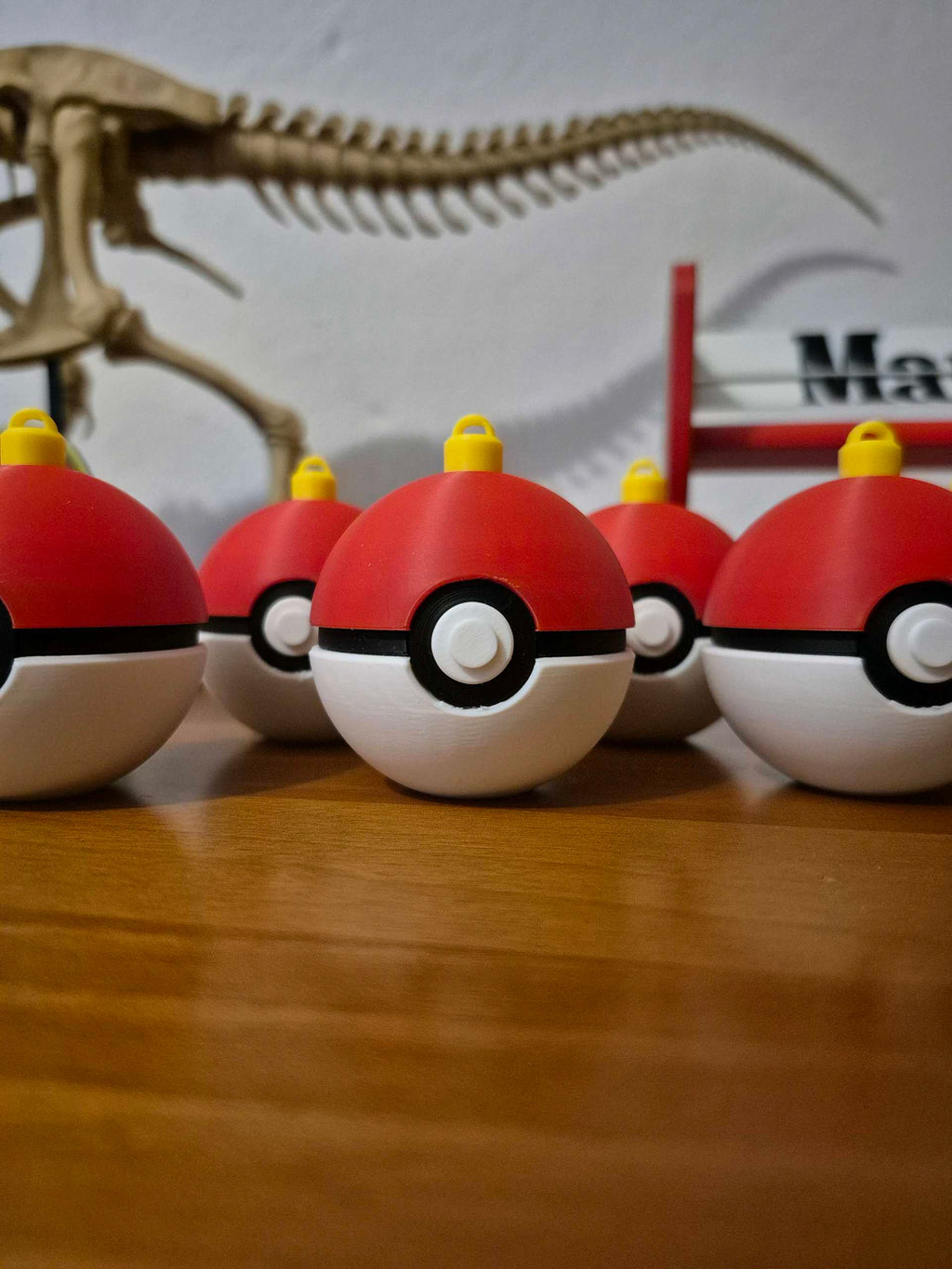 🎄 LOT DE 6 Boules de Noël Pokéball – Impression 3D personnalisée 🎅⚡
