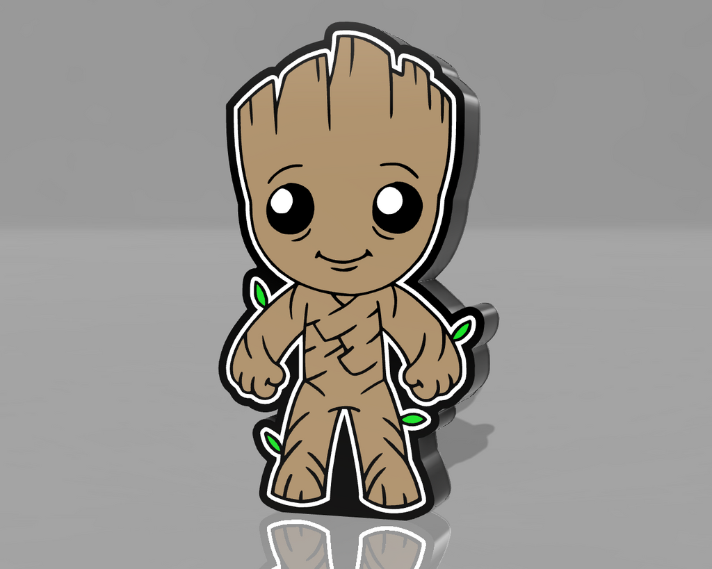 🌿 Boîte à lumière “Groot” – Impression 3D artisanale