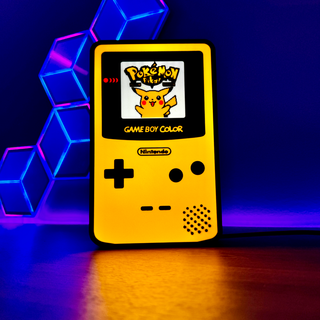 ✨ Boîte à lumière 3D “Game Boy Pikachu” – Pour fans de Pokémon ! ✨