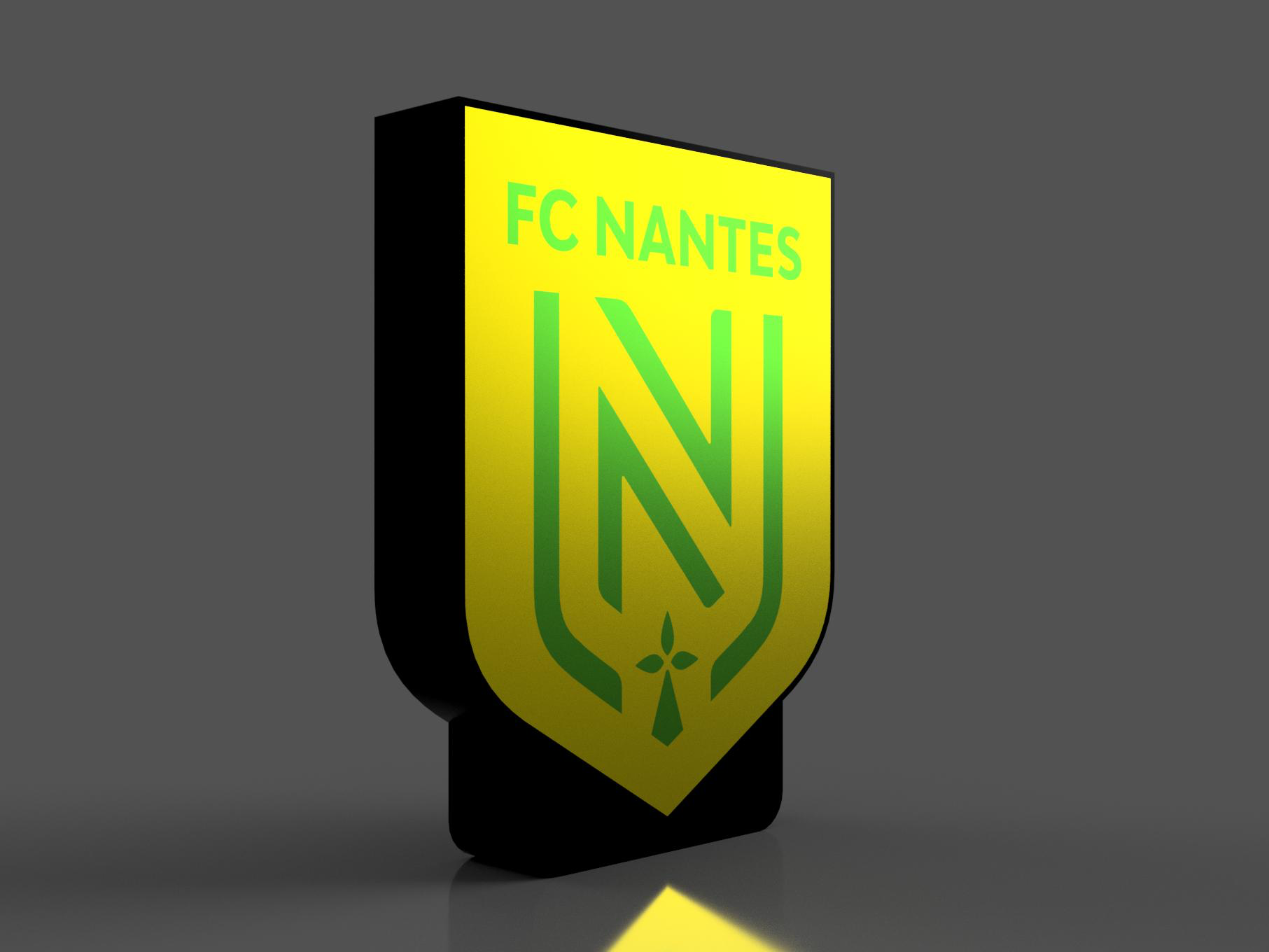 Boîte à lumière FC Nantes – impression 3D