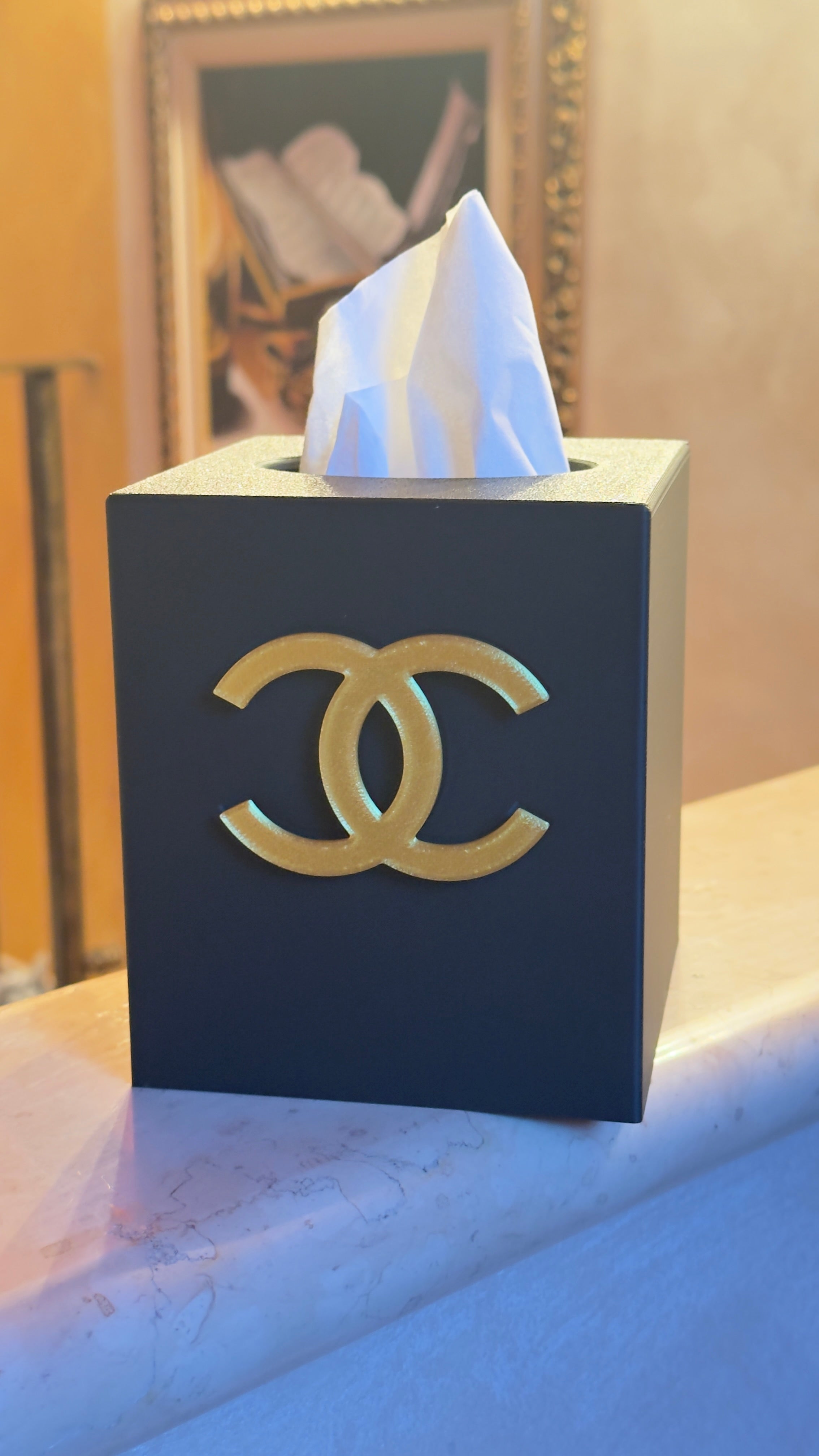✨ Boîte à mouchoirs Chanel – Impression 3D personnalisable ✨