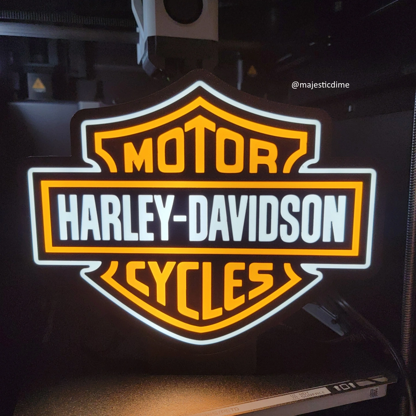 🏍️ Lampe LED Lightbox Harley-Davidson – Impression 3D unique ! 🏍️