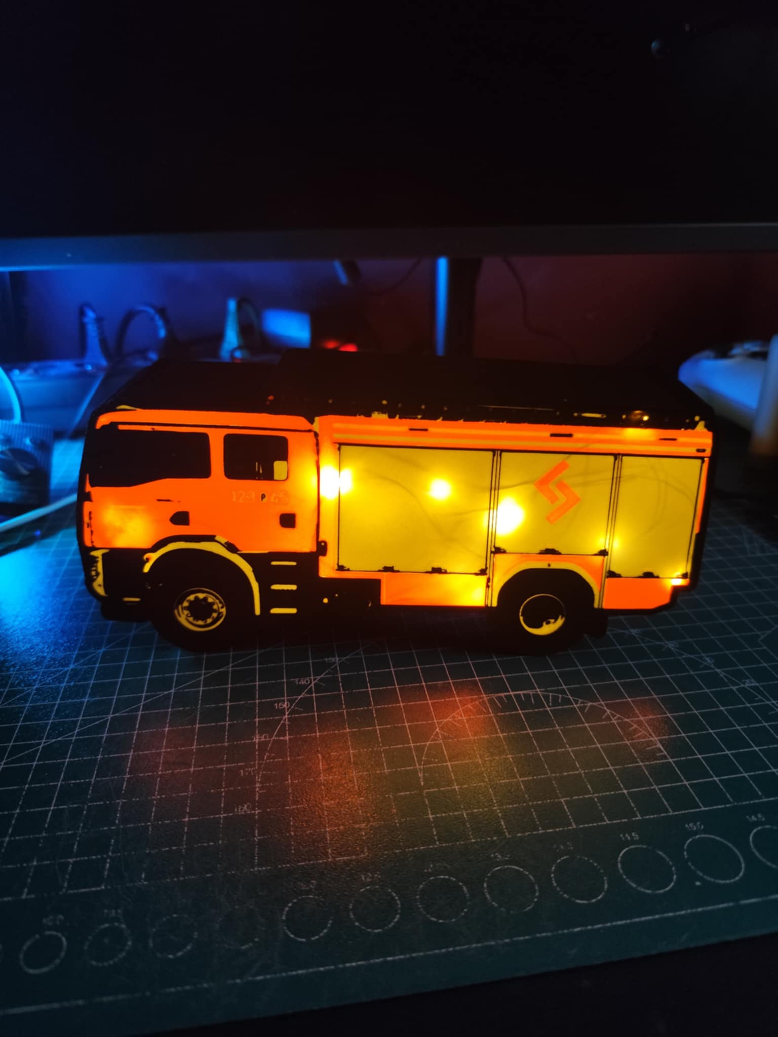 Boîte à lumière “Camion de pompier” – Impression 3D 🎉