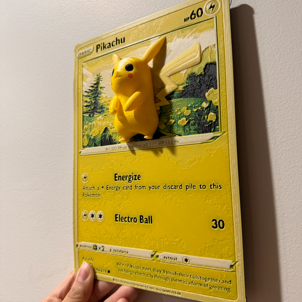 🔥 Carte Pokémon 3D Unique – 24 x 17 cm 🔥
