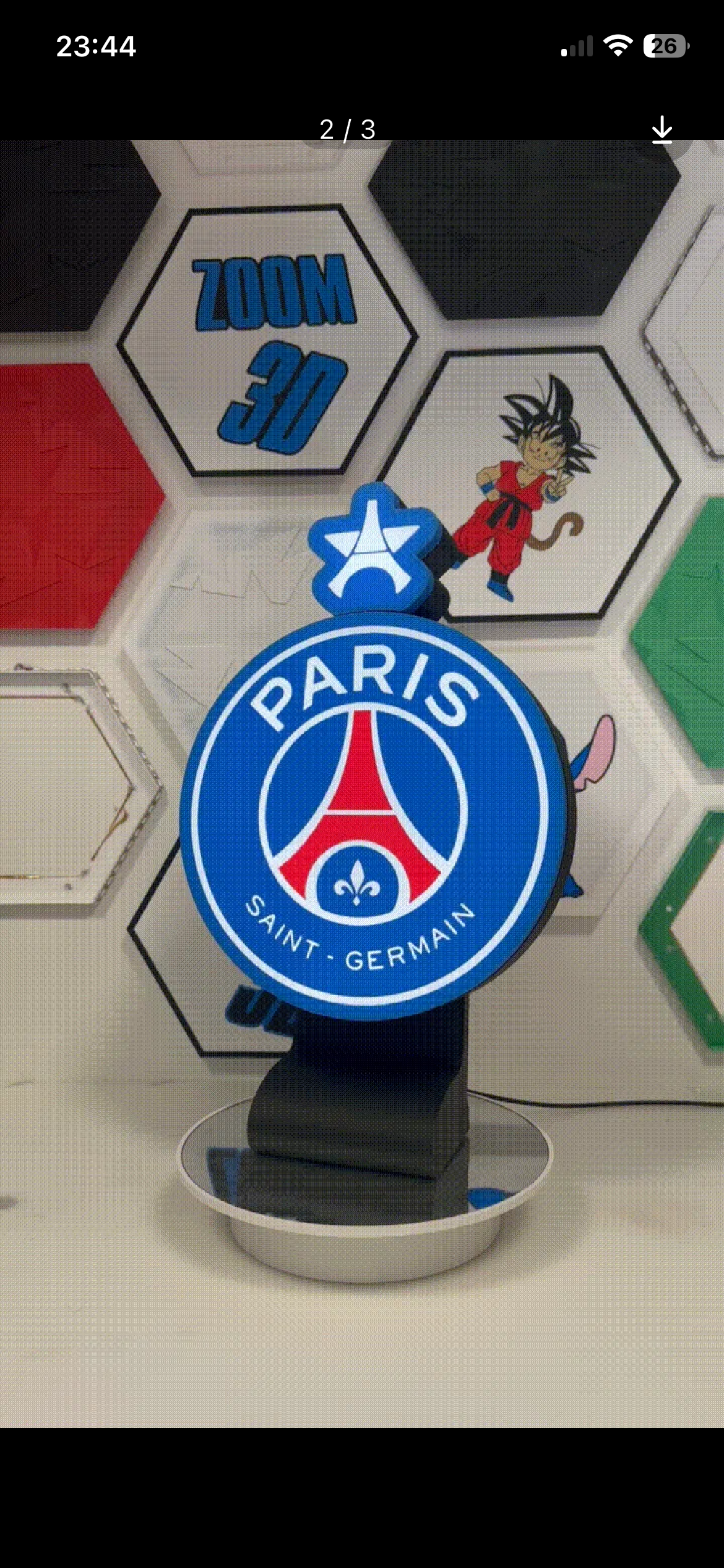 💡 Boîte à lumière PSG – Impression 3D unique pour les vrais supporters ! 🔴🔵