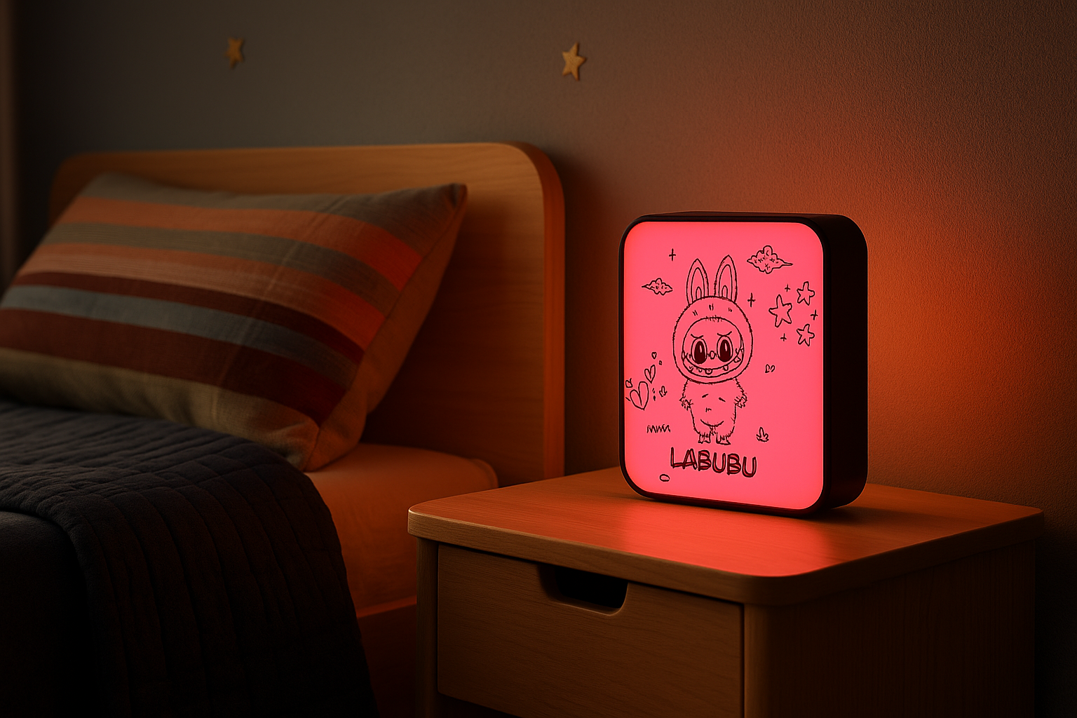 🧚‍♂️ Boîte à lumière LABUBU – Impression 3D unique !