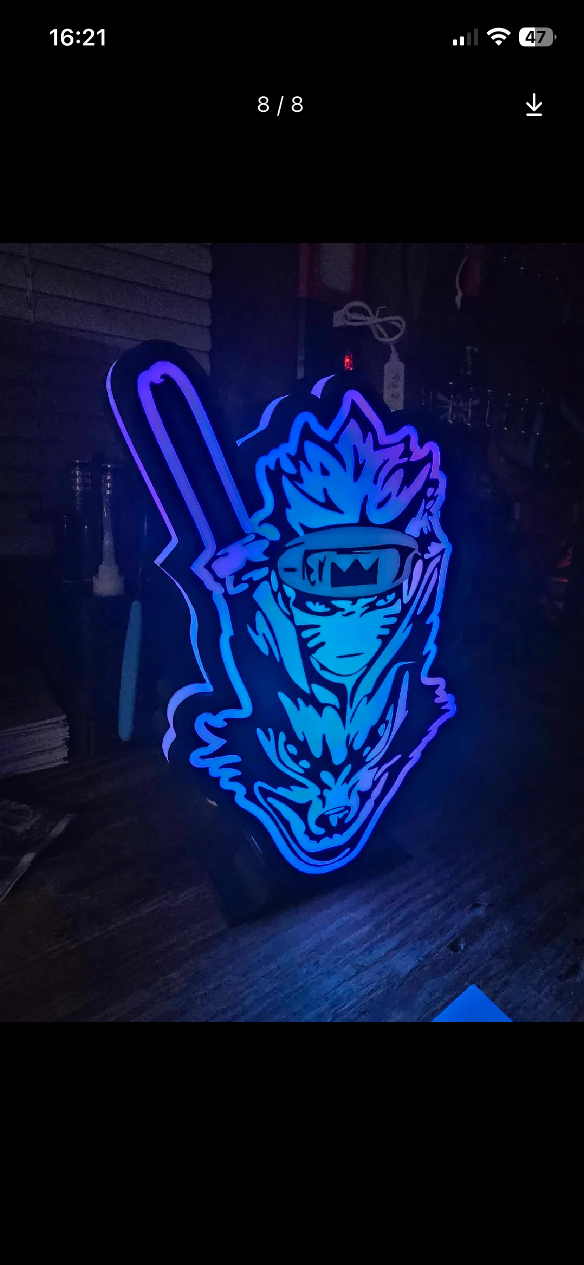 💡 Lampe LED 3D Naruto – Impression 3D personnalisée