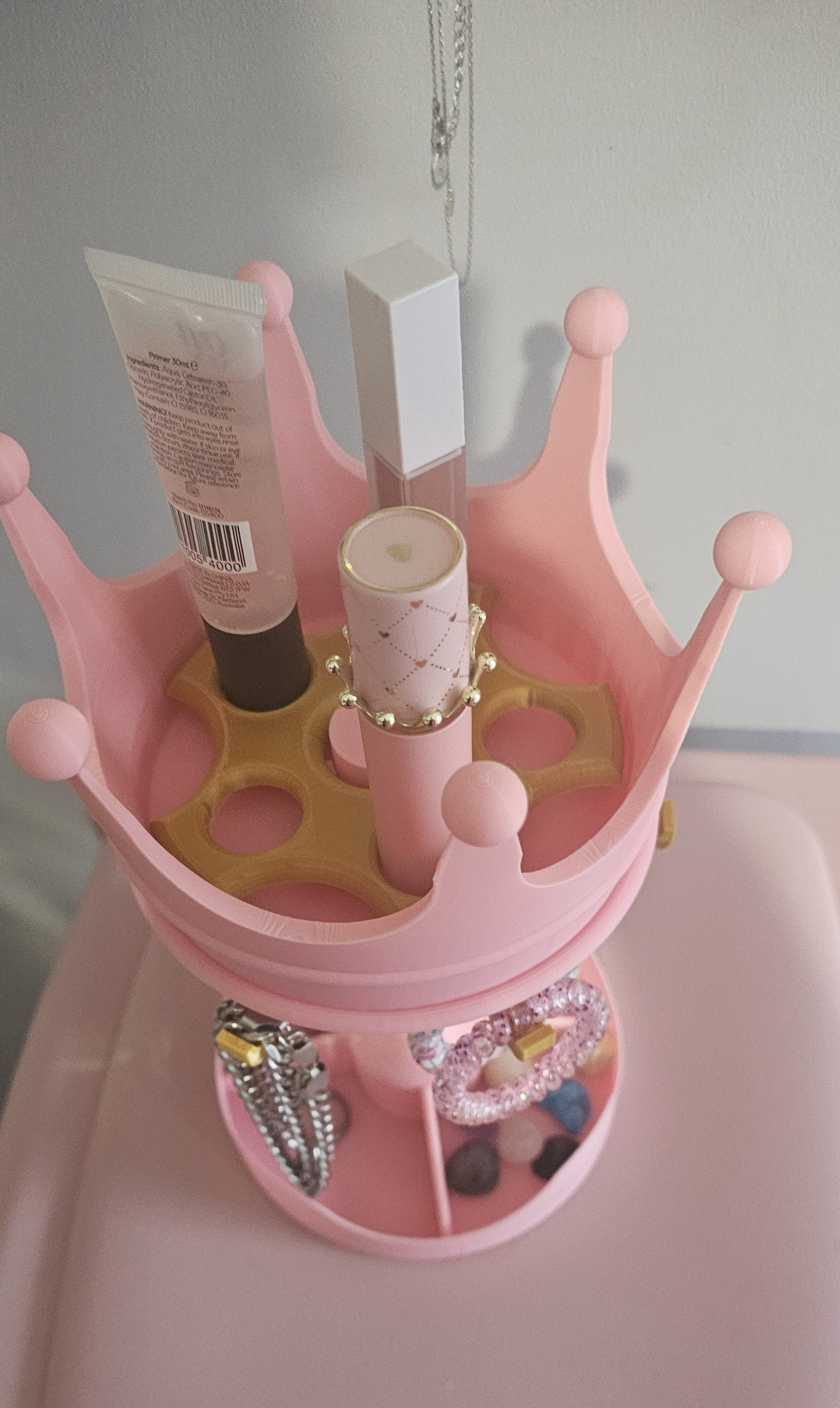 💄 Support rotatif pour bijoux, gloss et maquillage – Impression 3D personnalisable 💍