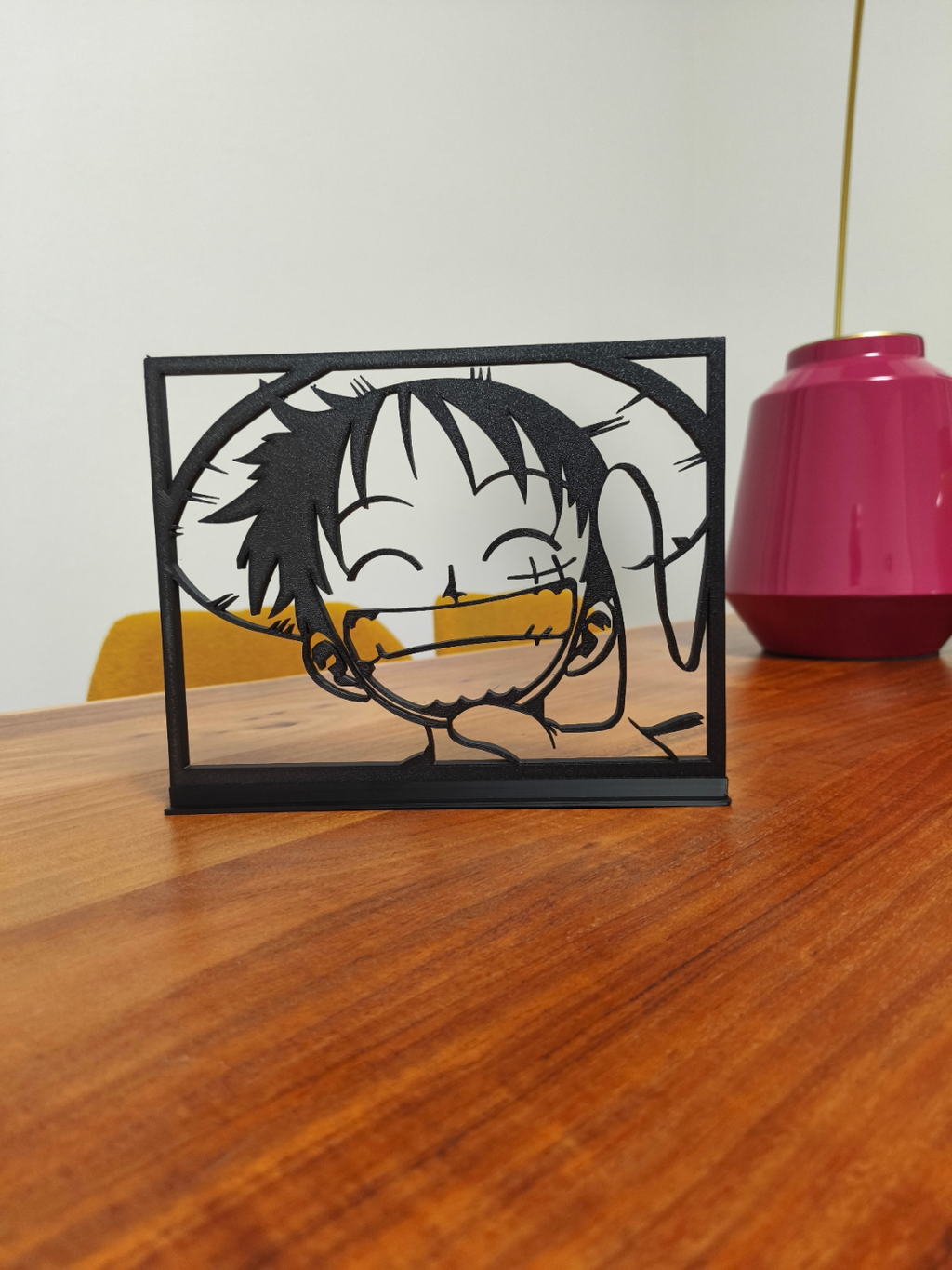 🏴‍☠️ Cadre 3D – Portrait de Monkey D. Luffy (25 cm) 💥