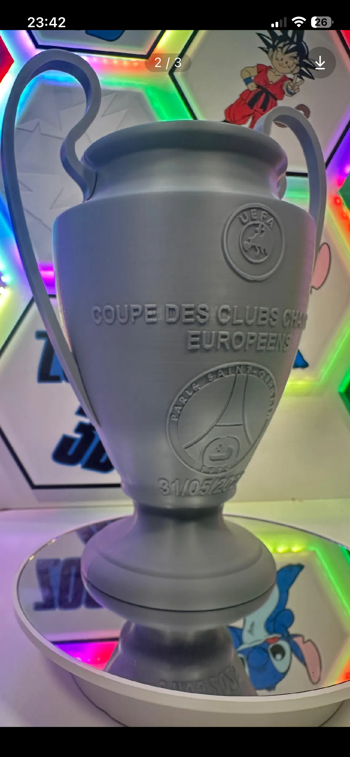 🏆 Coupe du PSG – Réplique 3D unique ! 🏆