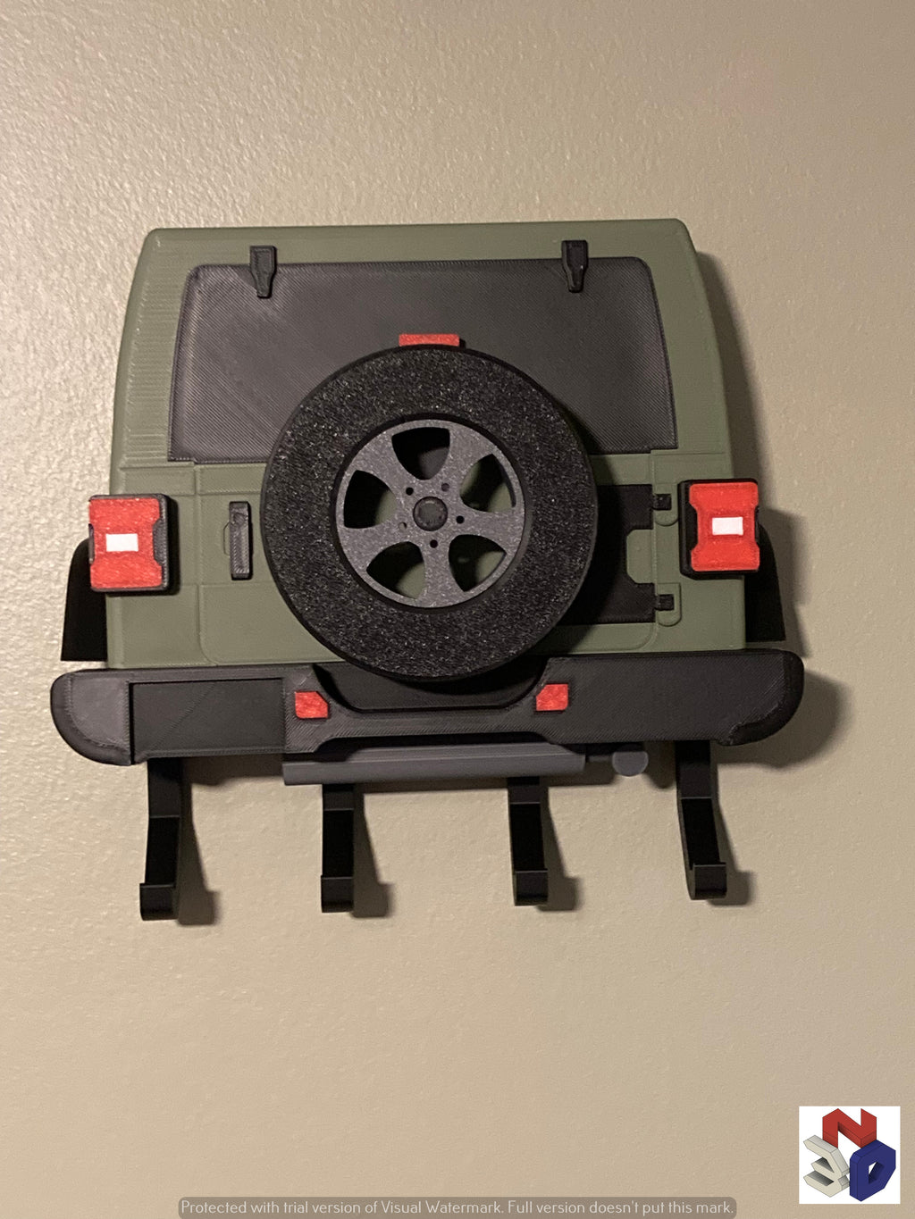 🚙 "Jeep" wall-mounted key holder – Customizable 3D printed 🎨