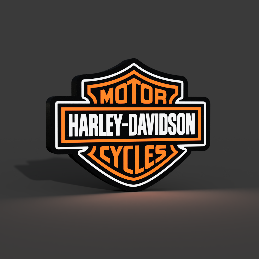 🏍️ Lampe LED Lightbox Harley-Davidson – Impression 3D unique ! 🏍️