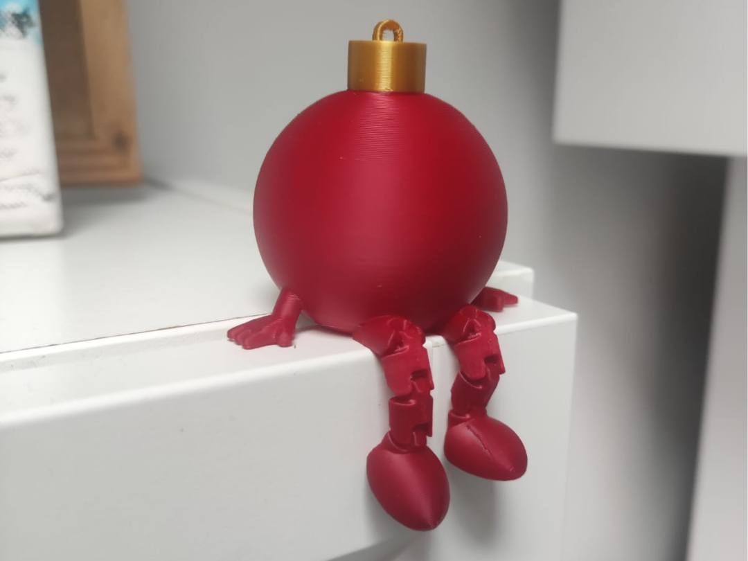 🎄 Décoration de Noël originale – Boule avec petites jambes (impression 3D) 🎄LOT DE 10