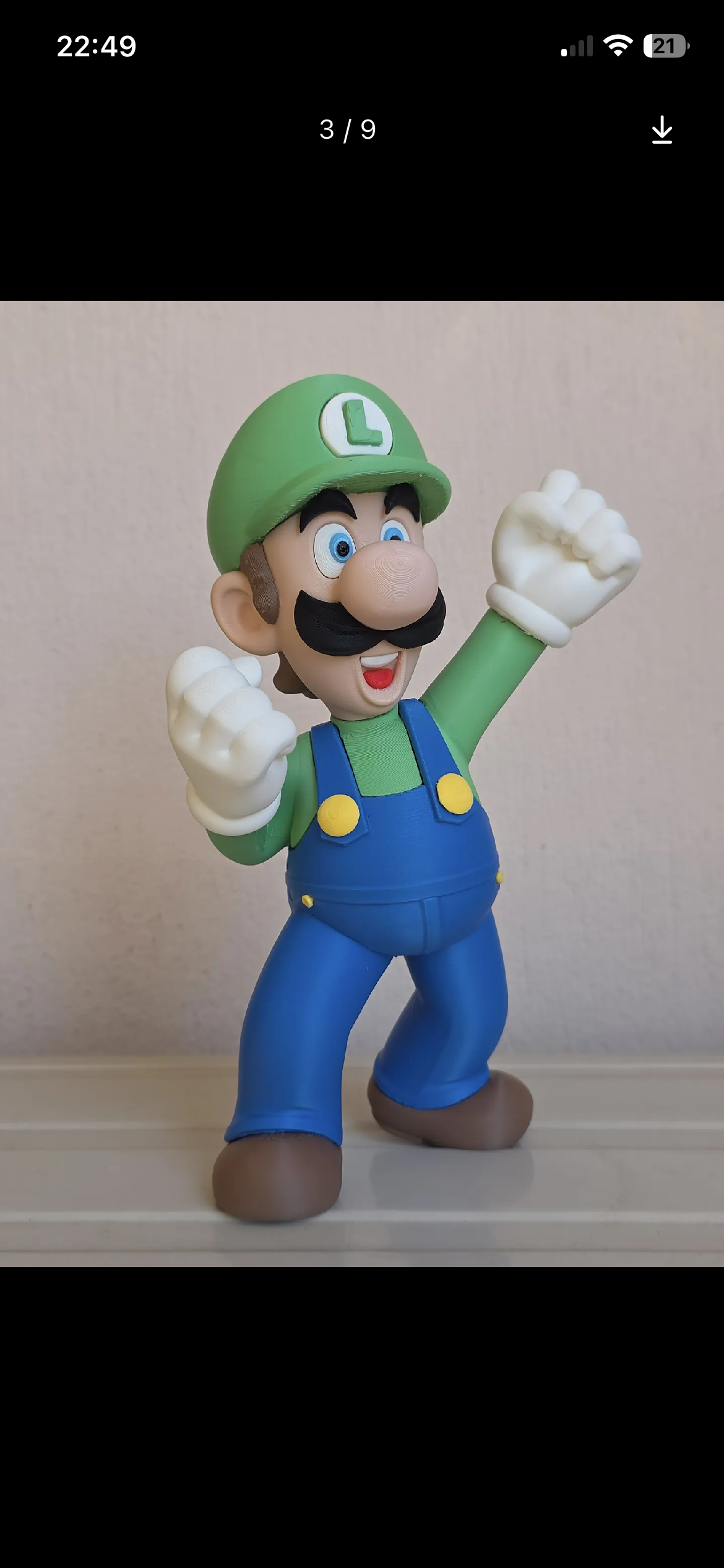 💚 Luigi Figurine – 50 cm – 3D Printed 💚
