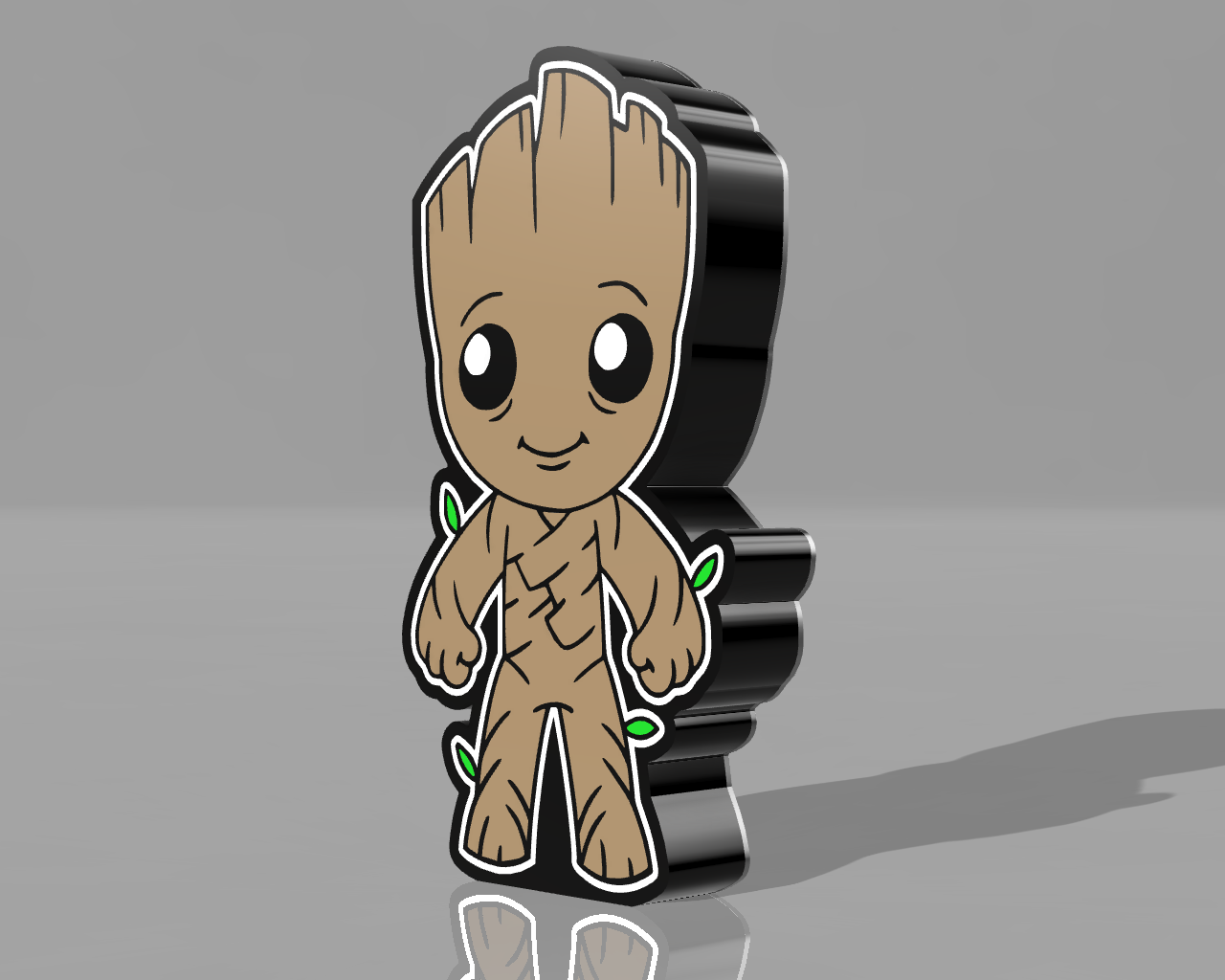 🌿 Boîte à lumière “Groot” – Impression 3D artisanale